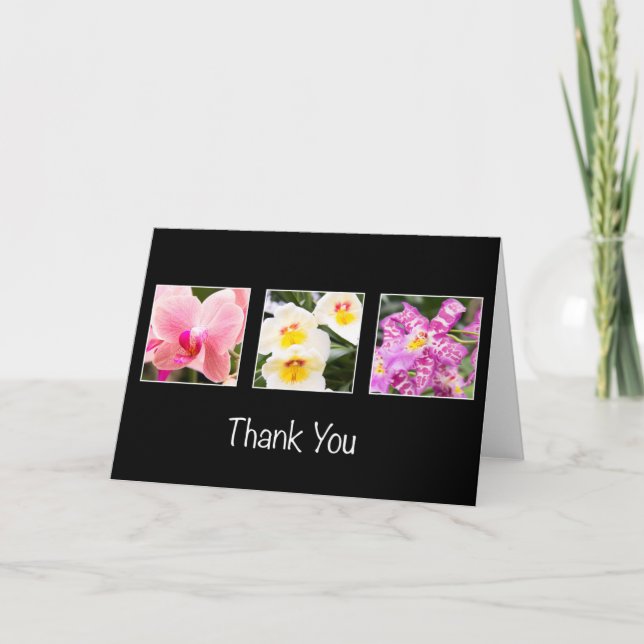 Merci Élégantes Orchidées Et Pensée (Devant)