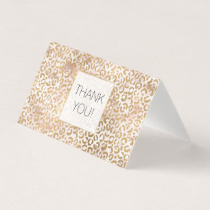 Merci Empreinte de léopard de glam or rose