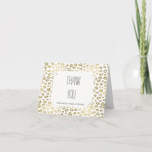 Merci Empreinte de léopard Ombre blanc or