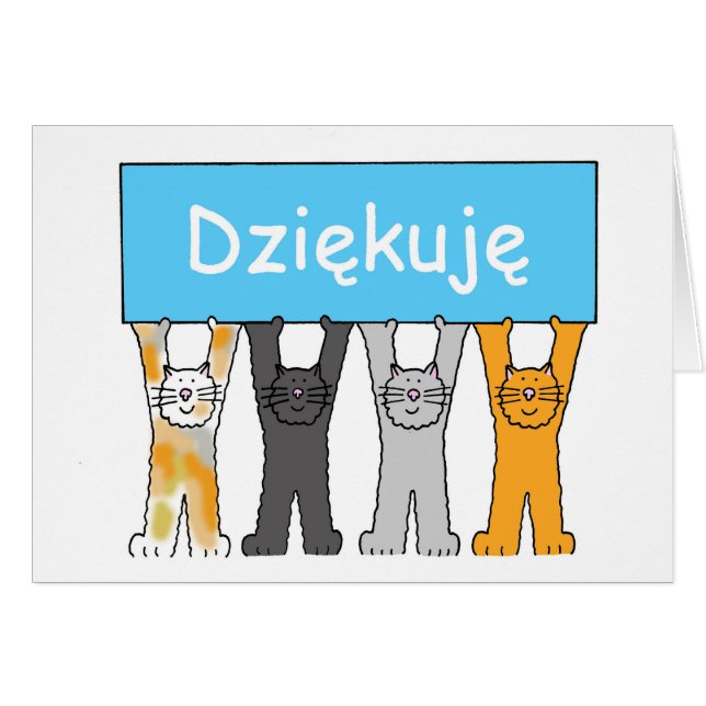 Merci en chats polonais de dessin (Devant horizontal)