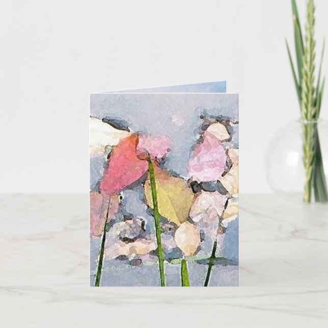 Merci en pastel d'impressions (Devant)