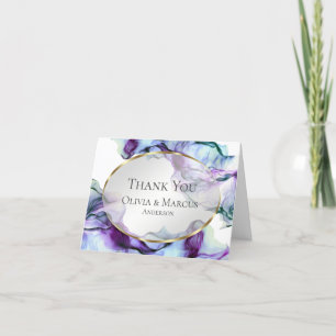 Merci   Encre aquarelle violette abstraite