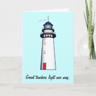Merci enseignant avec phare