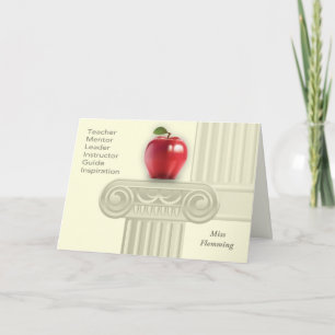 Merci Enseignant, Carte de voeux personnalisée
