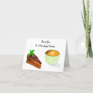 Merci Enseignant Chocolat Cake & Café