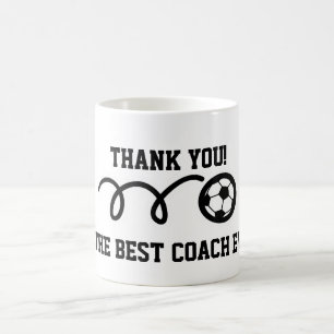 Merci entraîneur   mug café ballon de football