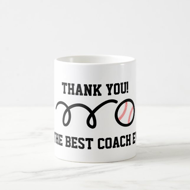 Merci entraîneur | mug de café baseball (Centre)