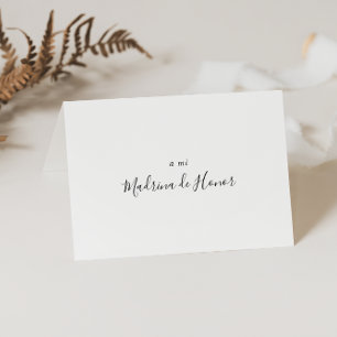 Merci espagnol simple de la fête de la mariée