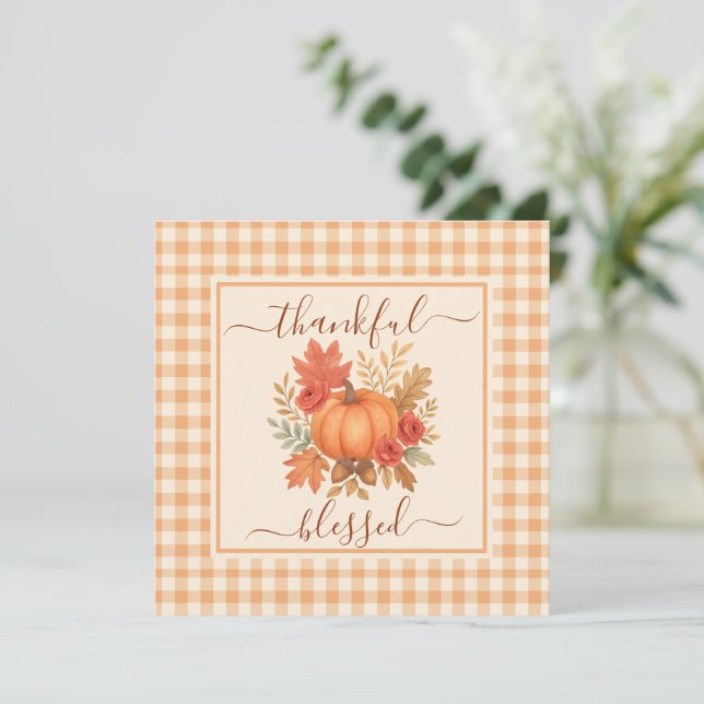 Merci et béni Citrouille | Action de grâces automn (Debout devant)