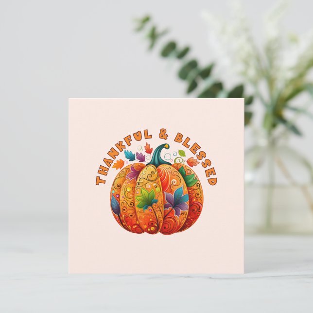 Merci et béni Citrouille d'automne (Debout devant)