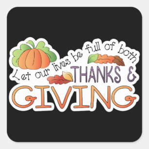 Merci et donner Thanksgiving mots sticker