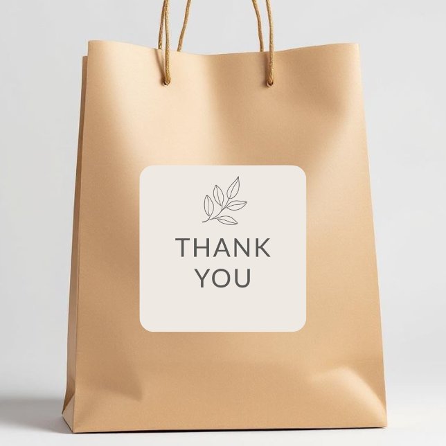 Merci Étiquette botanique rose pâle (Créateur téléchargé)