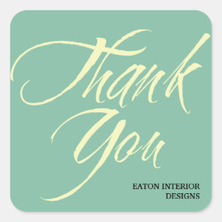 Merci étiquette brosse trait turquoise vert