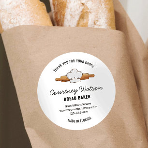 Merci Étiquette de boulangerie de pain