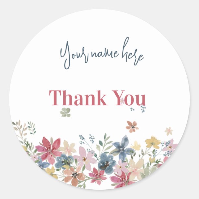 Merci Étiquette de champ (Devant)