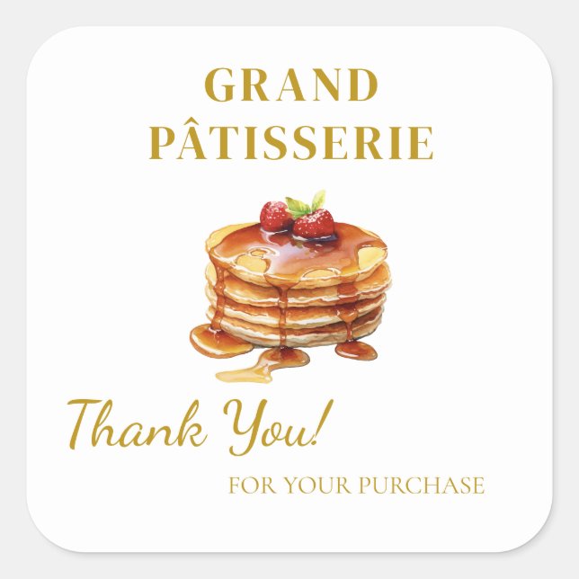 Merci Étiquette pour Café & Boulangerie petite ent (Devant)