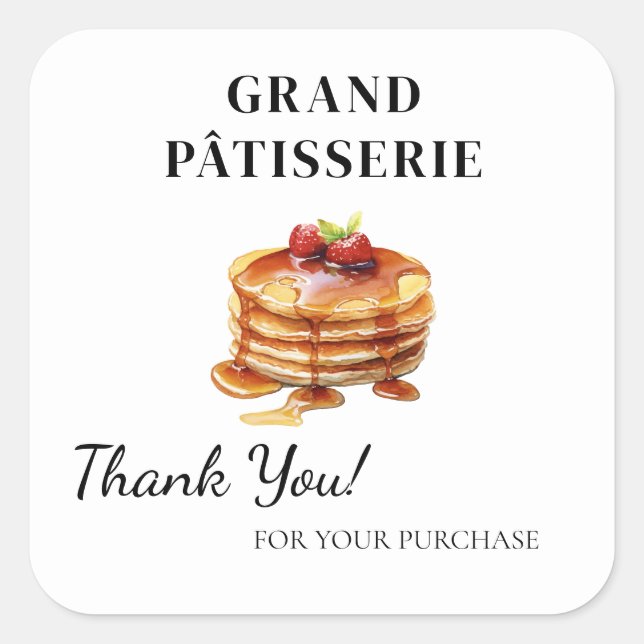 Merci Étiquette pour Café & Boulangerie petite ent (Devant)