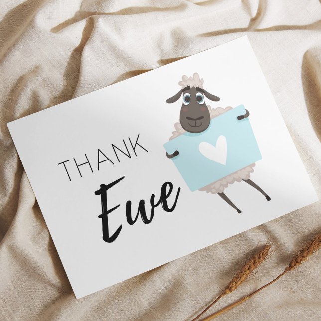 Merci Ewe Mouton Bleu avec Coeur (Créateur téléchargé)