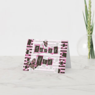 Merci féminin Brown rose rayé