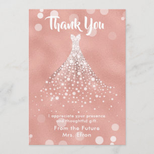Merci Fête des mariées Mariage Robe Rose Or