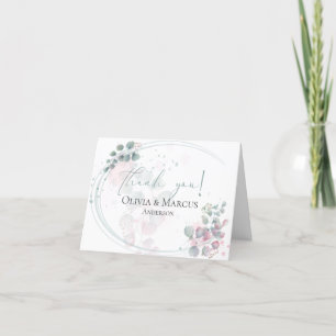 Merci   Feuillage de eucalyptus à l'aquarelle mode