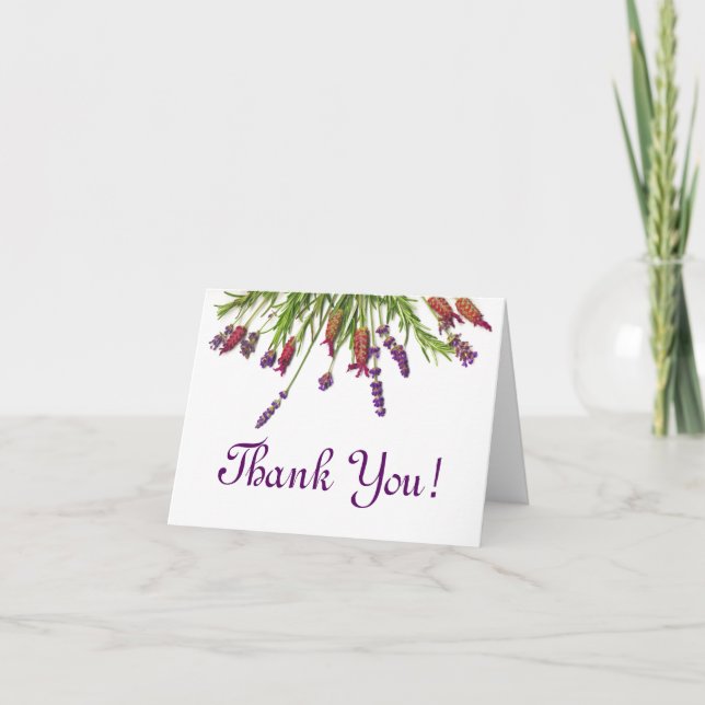 Merci ! Feuillage floral à la lavande Violet (Devant)
