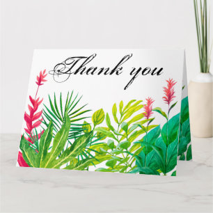 Merci Feuille vert et rouge