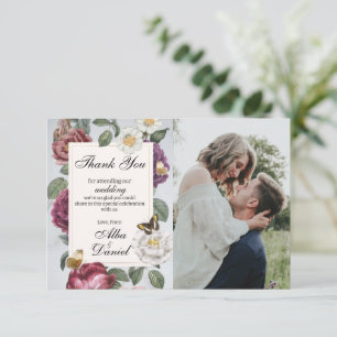 Merci Fleur de Mariage Floral Photo Papillon
