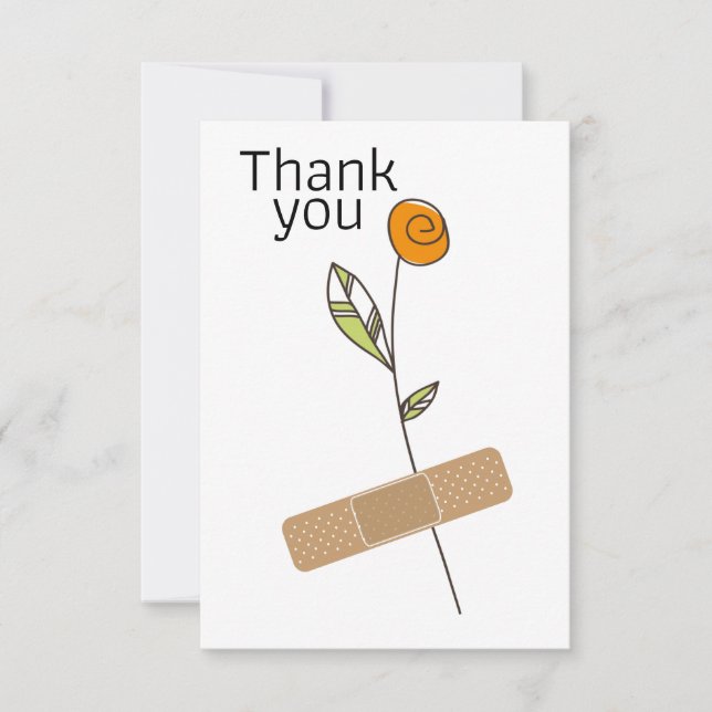 Merci Fleur Et Plâtre Pour Infirmier Docteur (Devant)