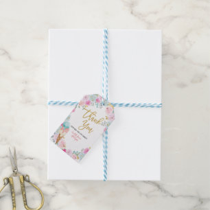 Merci fleurs de crème glacée baby shower étiquette