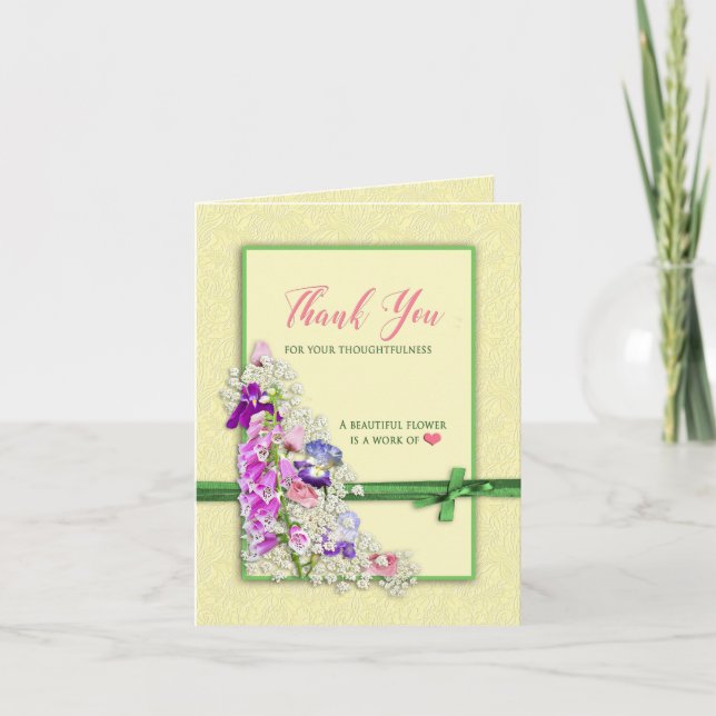 Merci - Fleurs de jardin - Carte de note (Devant)