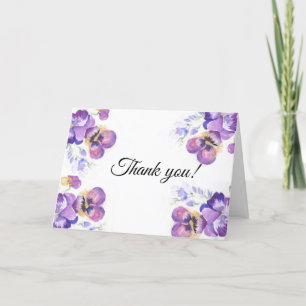 Merci fleurs de pensées violettes