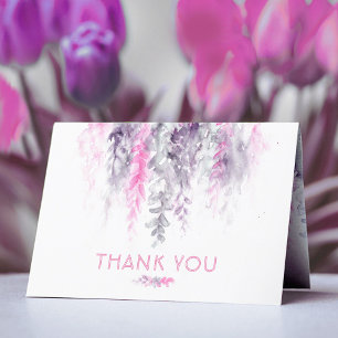 Merci floral abstrait mariage événement rose indig