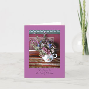 Merci Floral, Fleurs Vintages Carte de notes de th