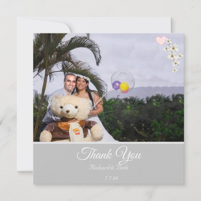 Merci Floral Mariée et Merci Mariage (Devant)