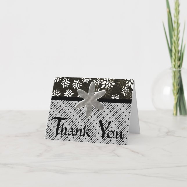 Merci Floral noir et Poka Dot (Devant)