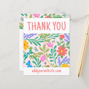 Merci floral rose pâle pour votre achat