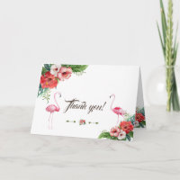 Merci floral tropical de Flamant rose de Luau de