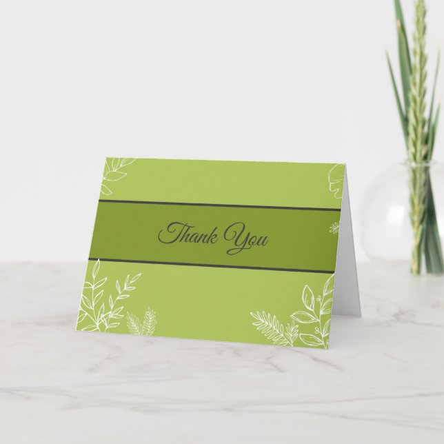 Merci Floral Vert Pour Votre Entreprise (Devant)