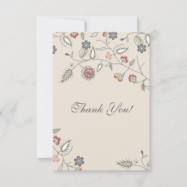 Merci floral vintage de bordure (Devant)
