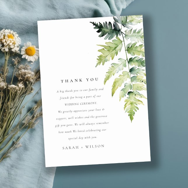 MERCI FOLIAGE FERN VERT EN COULEUR D'EAU (Créateur téléchargé)