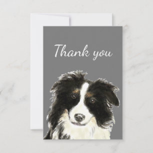 Merci Fun Aquarelle Bordure Collie Chien Animal