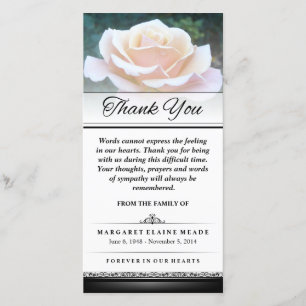 Merci Funérailles White Rose Mots ne peuvent pas E