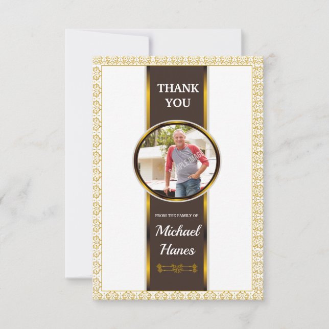 Merci funéraire Carte photo (Devant)