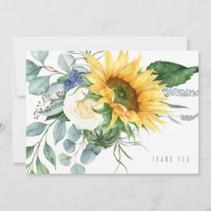 Merci funéraire de tournesol gai Eucalyptus