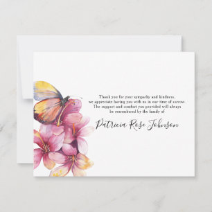 Merci funéraire du papillon floral
