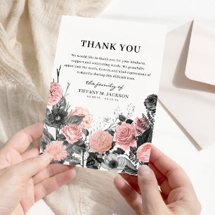 Merci funéraire floral moderne de deuil