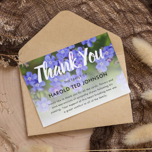 Merci funéraire   Mémorial bleu Forget-Me-Not