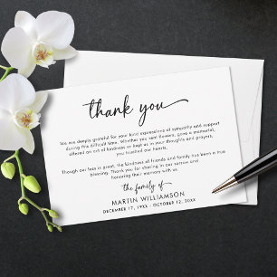 Merci funéraire simple script