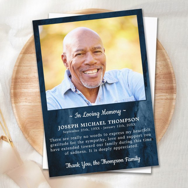 Merci funéraire Sympathie Marbre bleu (Créateur téléchargé)